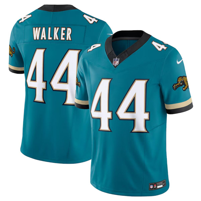 Youth Jacksonville Jaguars #44 Travon Walker Teal 2024 F.U.S.E. Prowler Throwback Vapor Limited Football Stitched Jersey